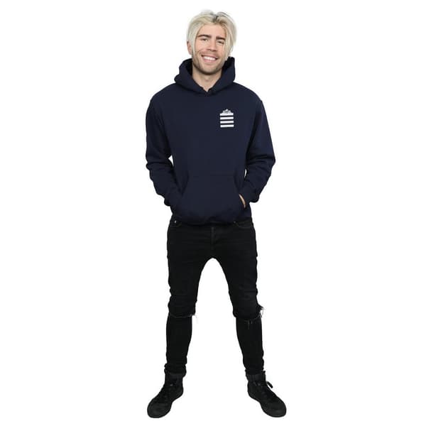 Looney Tunes Mens Taz Stripes Faux Pocket Hoodie