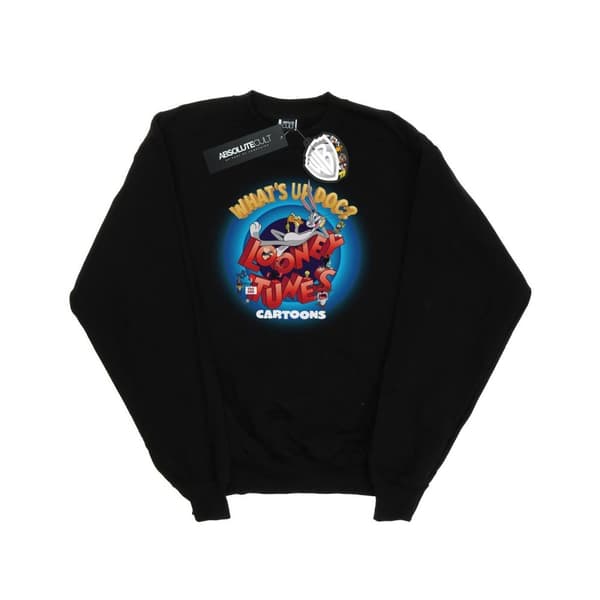 Looney Tunes Mens Cartoons What´s Up Doc Circle Sweatshirt Black 3XL