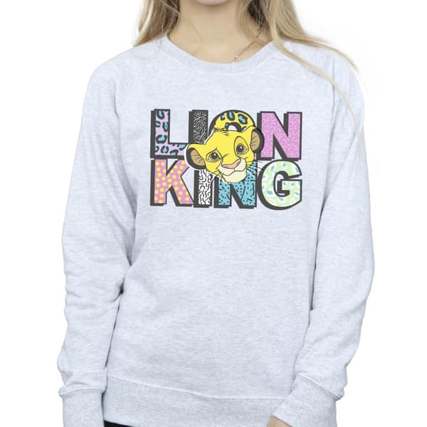 Disney Sweatshirt med logotyp och mönster från Lejonkungen - dam/dam