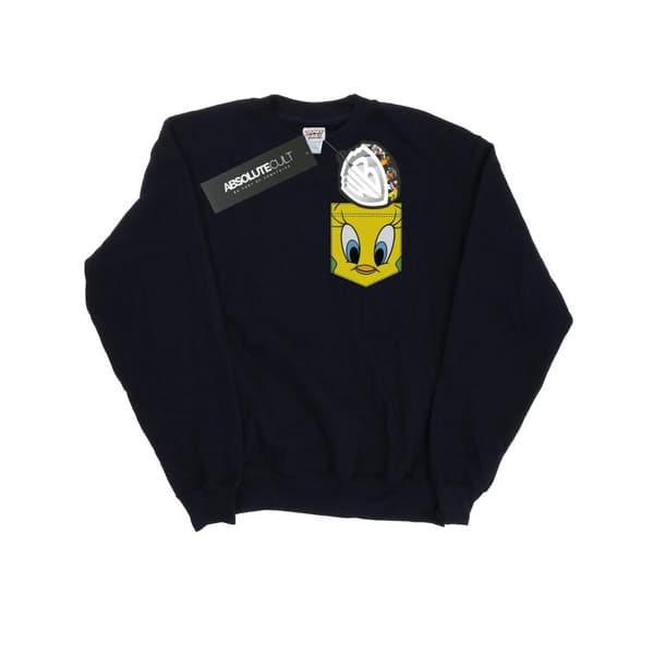 Looney Tunes Womens/Ladies Tweety Pie Face Faux Pocket Sweatshirt