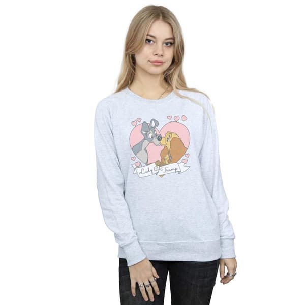 Disney Womens/Ladies Lady And The Tramp Love Sweatshirt