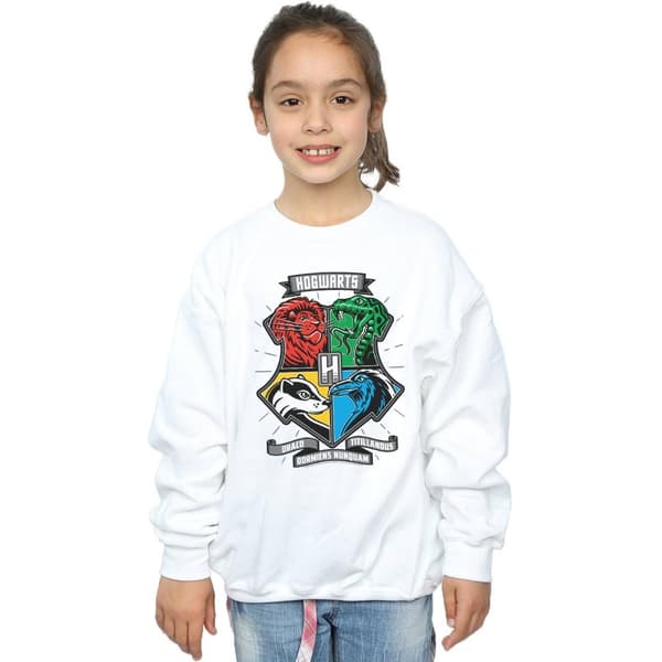 Harry Potter Girls Hogwarts Toon Crest Sweatshirt