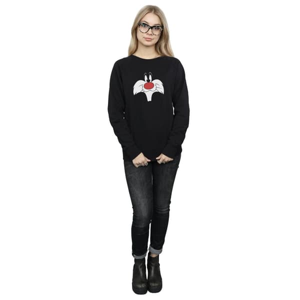Looney Tunes Womens/Ladies Sylvester Big Face Sweatshirt
