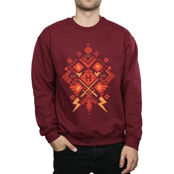 Harry Potter Mens Christmas Fair Isle Sweatshirt