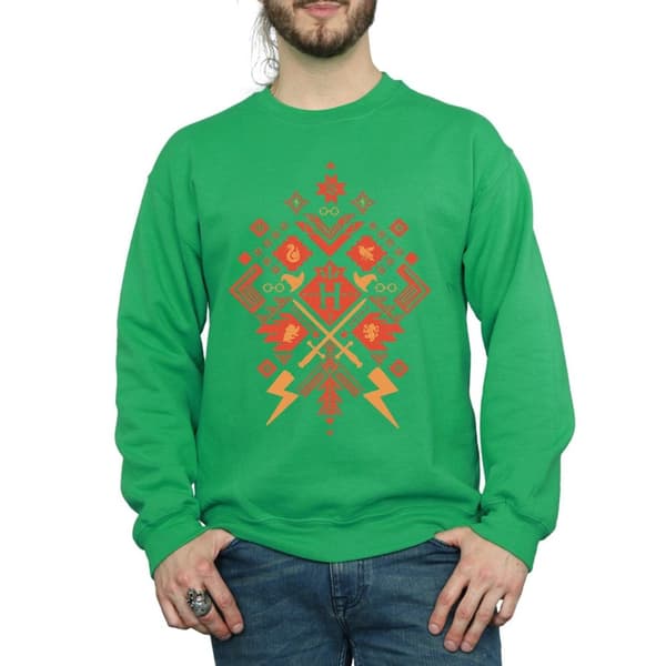 Harry Potter Mens Christmas Fair Isle Sweatshirt