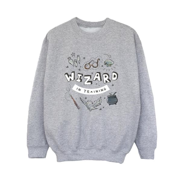 Harry Potter Boys Wizard In Training Sweatshirt Sports Grey 12-13 Years