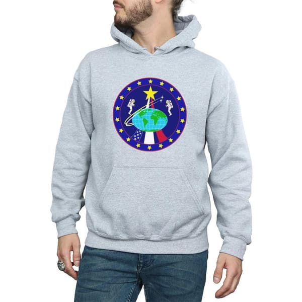 NASA Mens Classic Globe Astronauts Hoodie