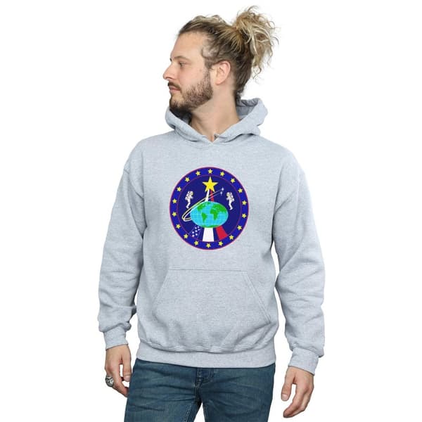 NASA Mens Classic Globe Astronauts Hoodie