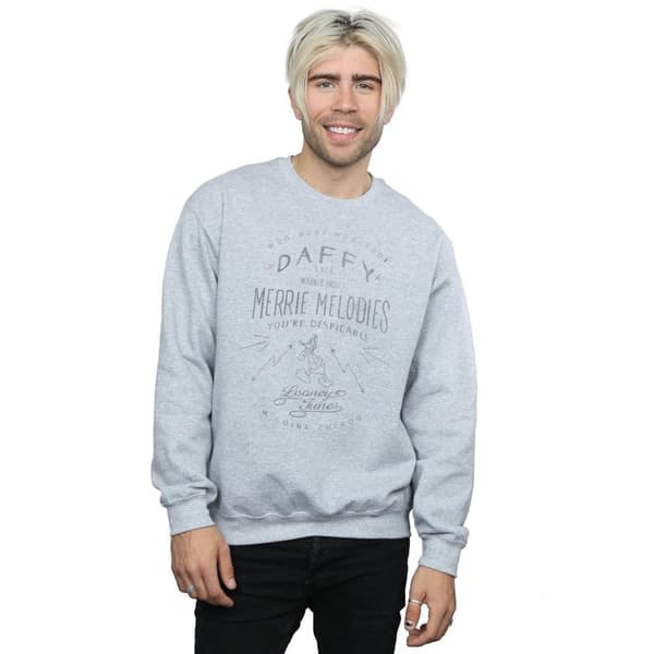 Looney Tunes Mens Daffy Duck Despicable Sweatshirt