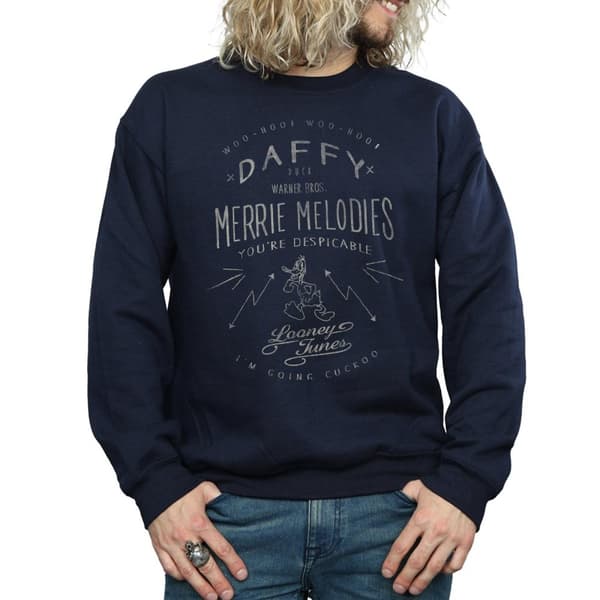 Looney Tunes Mens Daffy Duck Despicable Sweatshirt