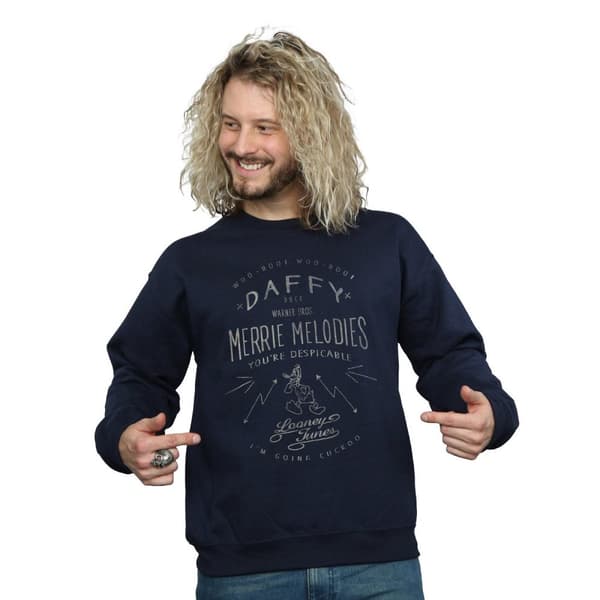 Looney Tunes Mens Daffy Duck Despicable Sweatshirt