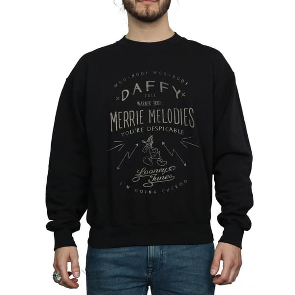 Looney Tunes Mens Daffy Duck Despicable Sweatshirt