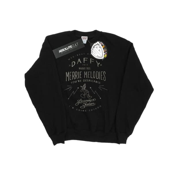 Looney Tunes Mens Daffy Duck Despicable Sweatshirt Black 3XL