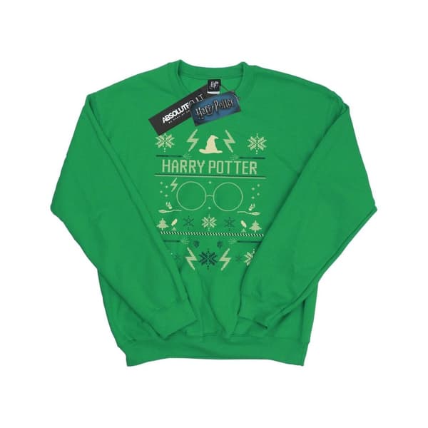 Harry Potter Mens Christmas Pattern Sweatshirt