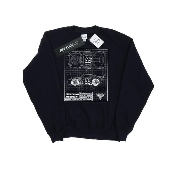 Disney Womens/Ladies Cars Lightning McQueen Blueprint Sweatshirt