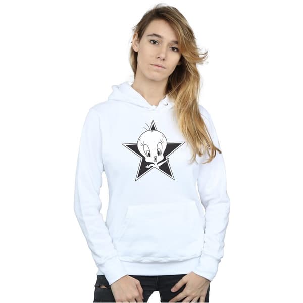 Looney Tunes Womens/Ladies Tweety Pie Mono Star Hoodie