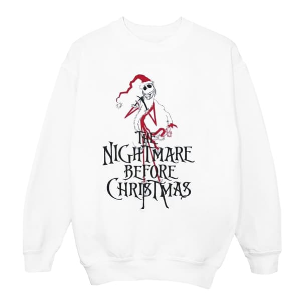 Disney Mens The Nightmare Before Christmas Santa Sweatshirt