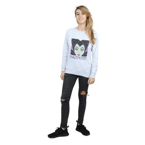 Disney Womens/Ladies Maleficent Cropped Head Sweatshirt