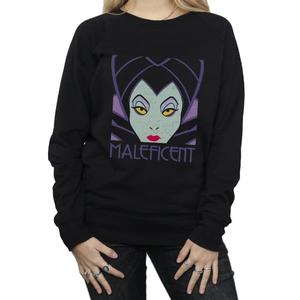 Disney Dam/kvinnor Maleficent - Sweatshirt med avklippt huvud