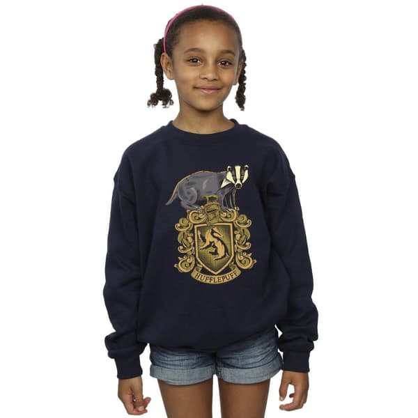 Harry Potter Girls Hufflepuff Sketch Crest Sweatshirt