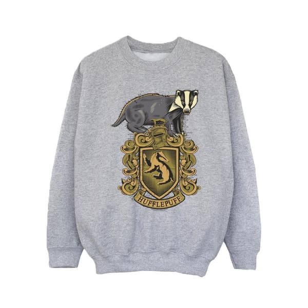 Harry Potter Hufflepuff Sketch Crest-tröja för flickor