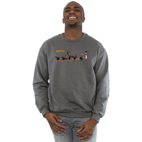 Looney Tunes Mens Daffy Duck Colour Code Sweatshirt