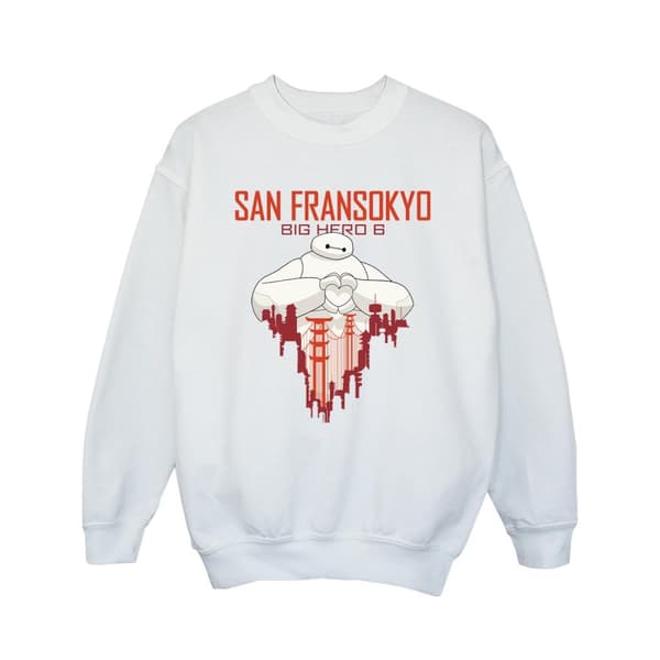 Disney Big Hero 6 Baymax San Fransokyo Heart Sweatshirt för flickor