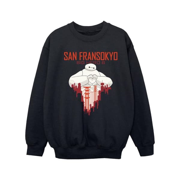 Disney Big Hero 6 Baymax San Fransokyo Heart Sweatshirt för flickor