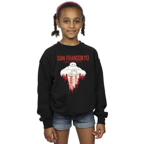 Disney Big Hero 6 Baymax San Fransokyo Heart Sweatshirt för flickor