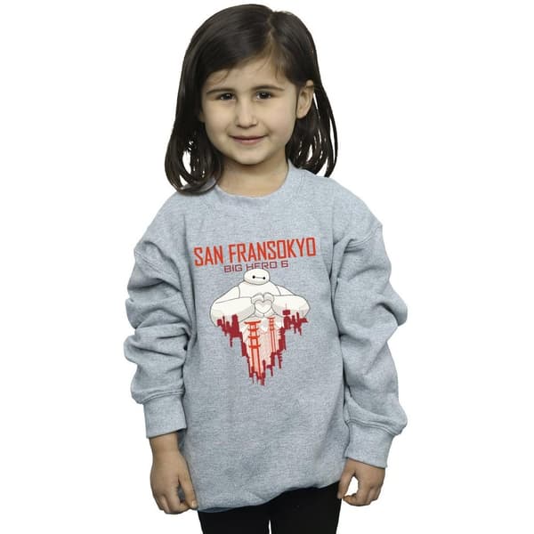 Disney Big Hero 6 Baymax San Fransokyo Heart Sweatshirt för flickor