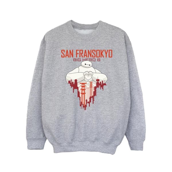 Disney Big Hero 6 Baymax San Fransokyo Heart Sweatshirt för flickor