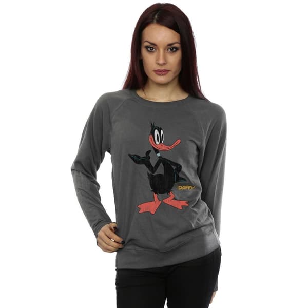 Looney Tunes Womens/Ladies Daffy Duck Distressed Sweatshirt