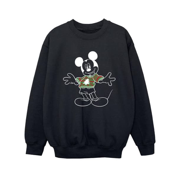 Disney Pojkar Musse Pigg Jul Jumper Sweatshirt Black 7-8 Years