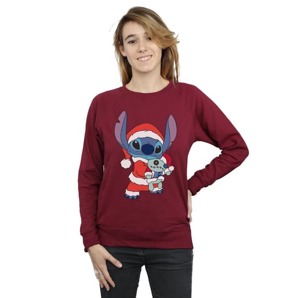 Disney Womens/Ladies Lilo And Stitch Stitch Christmas Sweatshirt