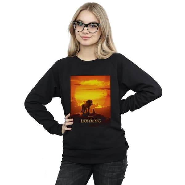 Disney Dam/Tjej Lejonkungen Film Solnedgång Affisch Sweatshirt