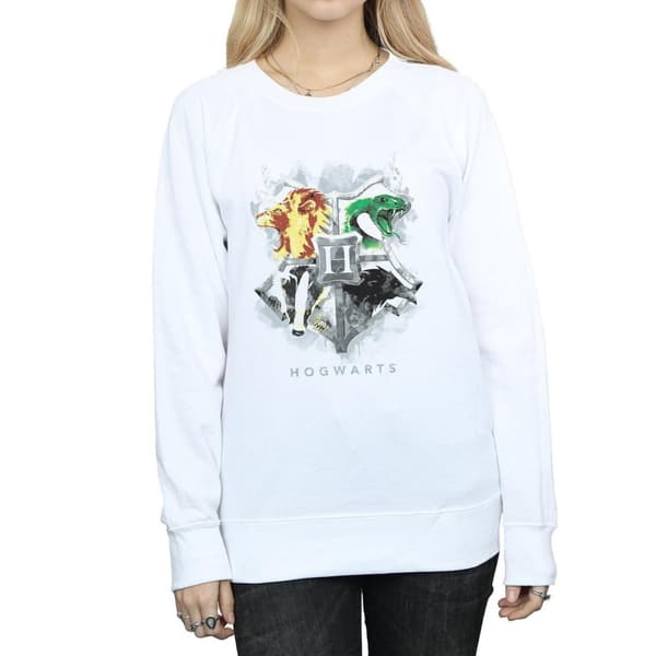 Harry Potter Womens/Ladies Hogwarts Painted Crest Sweatshirt