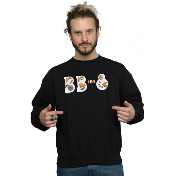 Star Wars Mens The Rise Of Skywalker BB-8 Text Logo Sweatshirt