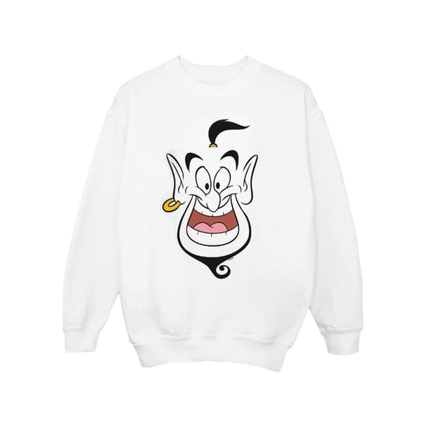 Disney Aladdin Genie Face-tröja för flickor White 9-11 Years