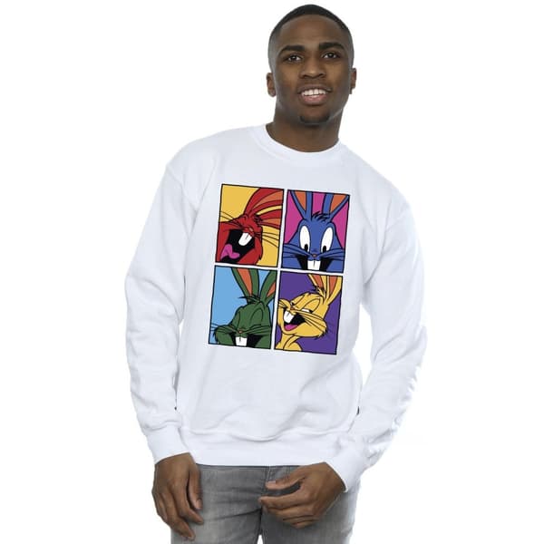Looney Tunes Mens Bugs Pop Art Sweatshirt