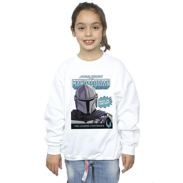 Star Wars The Mandalorian Sweatshirt med serieomslag från Mando för flickor