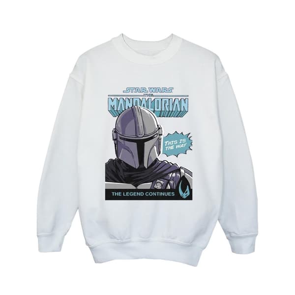Star Wars The Mandalorian Sweatshirt med serieomslag från Mando för flickor