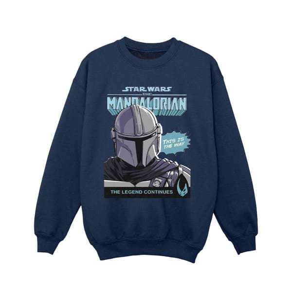 Star Wars The Mandalorian Sweatshirt med serieomslag från Mando för flickor