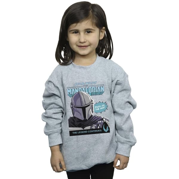 Star Wars The Mandalorian Sweatshirt med serieomslag från Mando för flickor