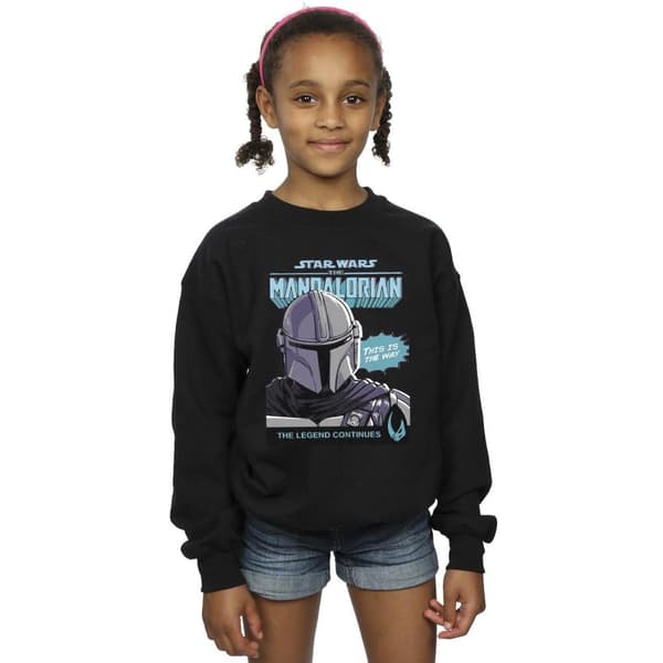 Star Wars The Mandalorian Sweatshirt med serieomslag från Mando för flickor