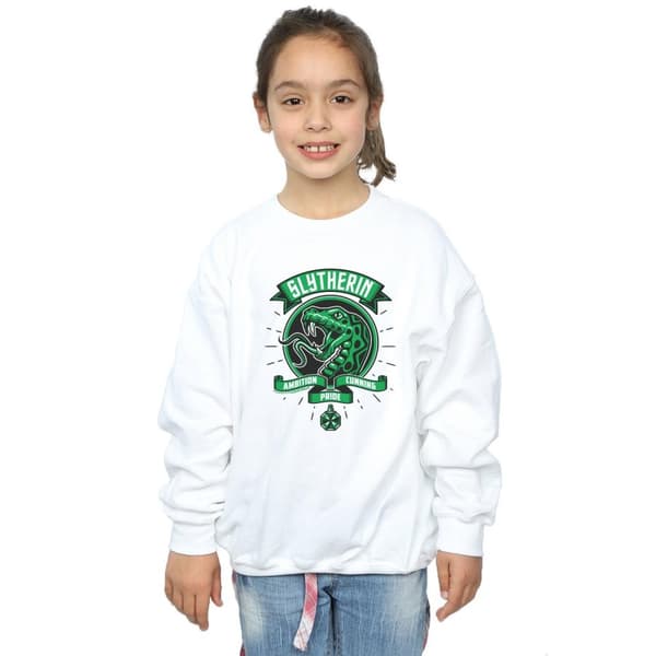 Harry Potter Girls Slytherin Toon Crest Sweatshirt