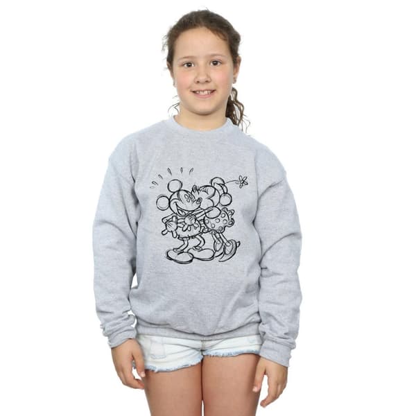Disney Sweatshirt med skissmotiv från Musse Pigg och Mimmi Pigg