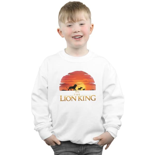 Disney Boys The Lion King Movie Sunset Logo Sweatshirt