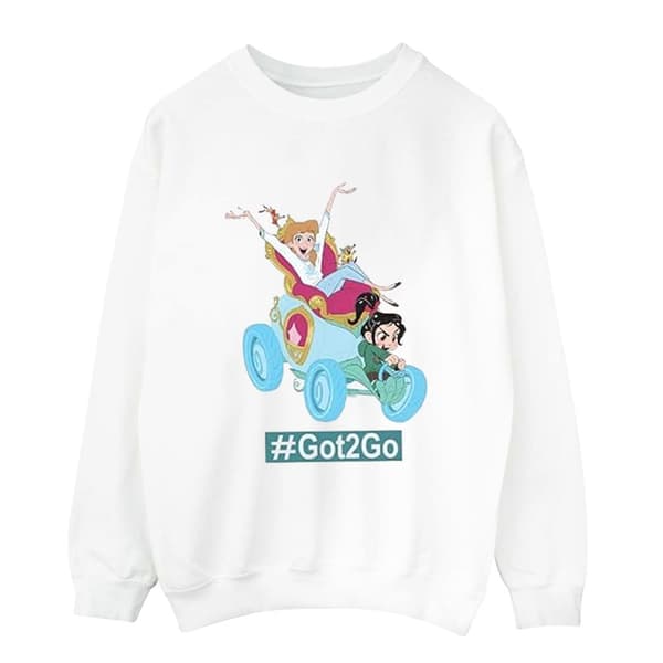 Disney Pojkar Wreck It Ralph Cinderella And Vanellope Sweatshirt White 9-11 Years