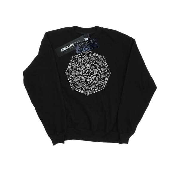 Supernatural Mens Symbol Circle Sweatshirt Black L