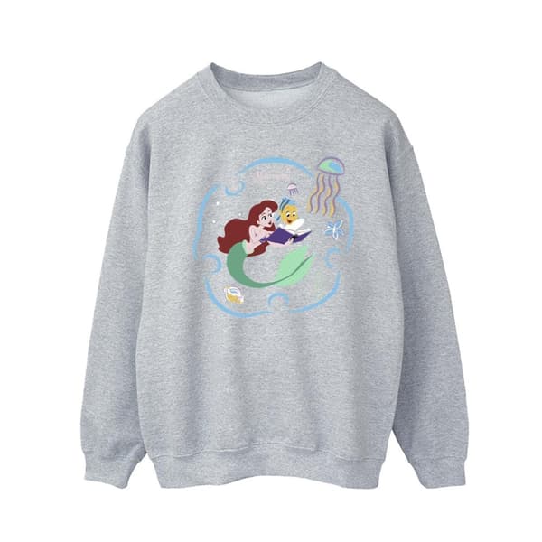 Disney Den lilla sjöjungfrun läser en bok - Sweatshirt, herr